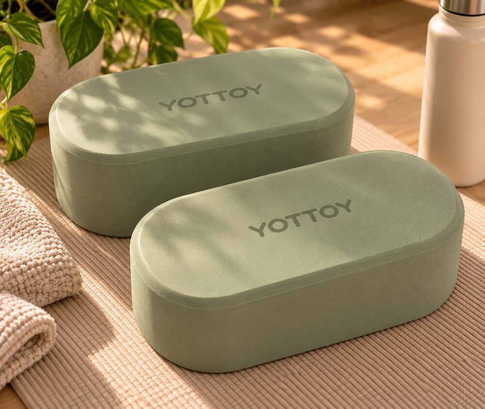 Yottoy Extra Large EVA Yoga Blocks 2 Pack green